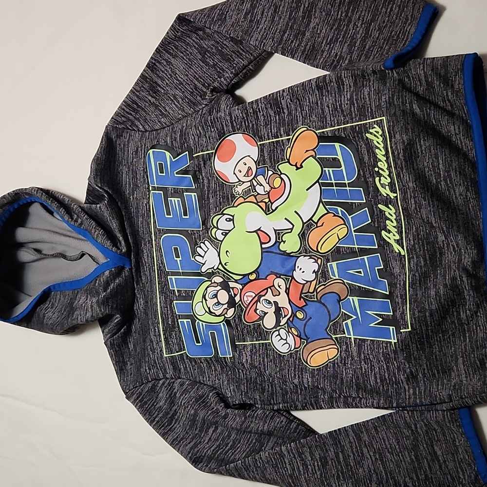 Super Mario Lightweight Active Hoodie Boys size 7